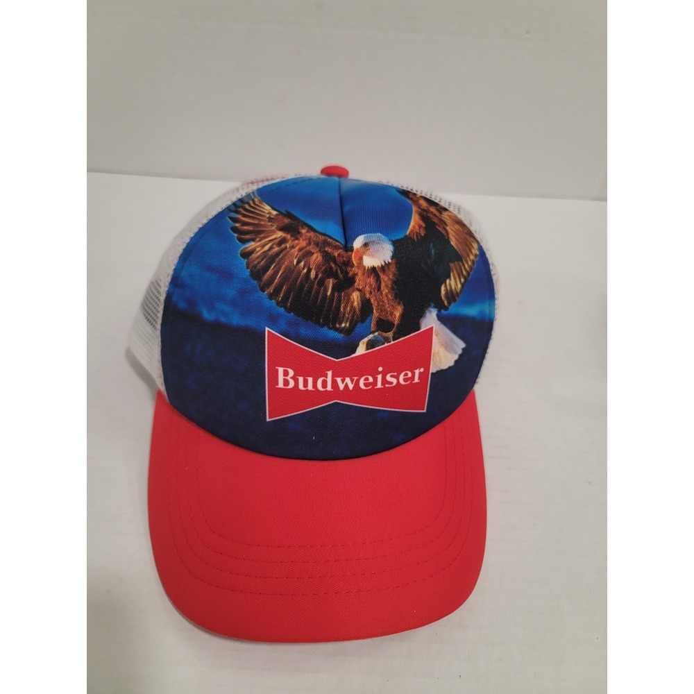 NEW old stock Budweiser trucker hat snapback American eagle flying